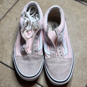 Vans Pink and White Women's Sneakers